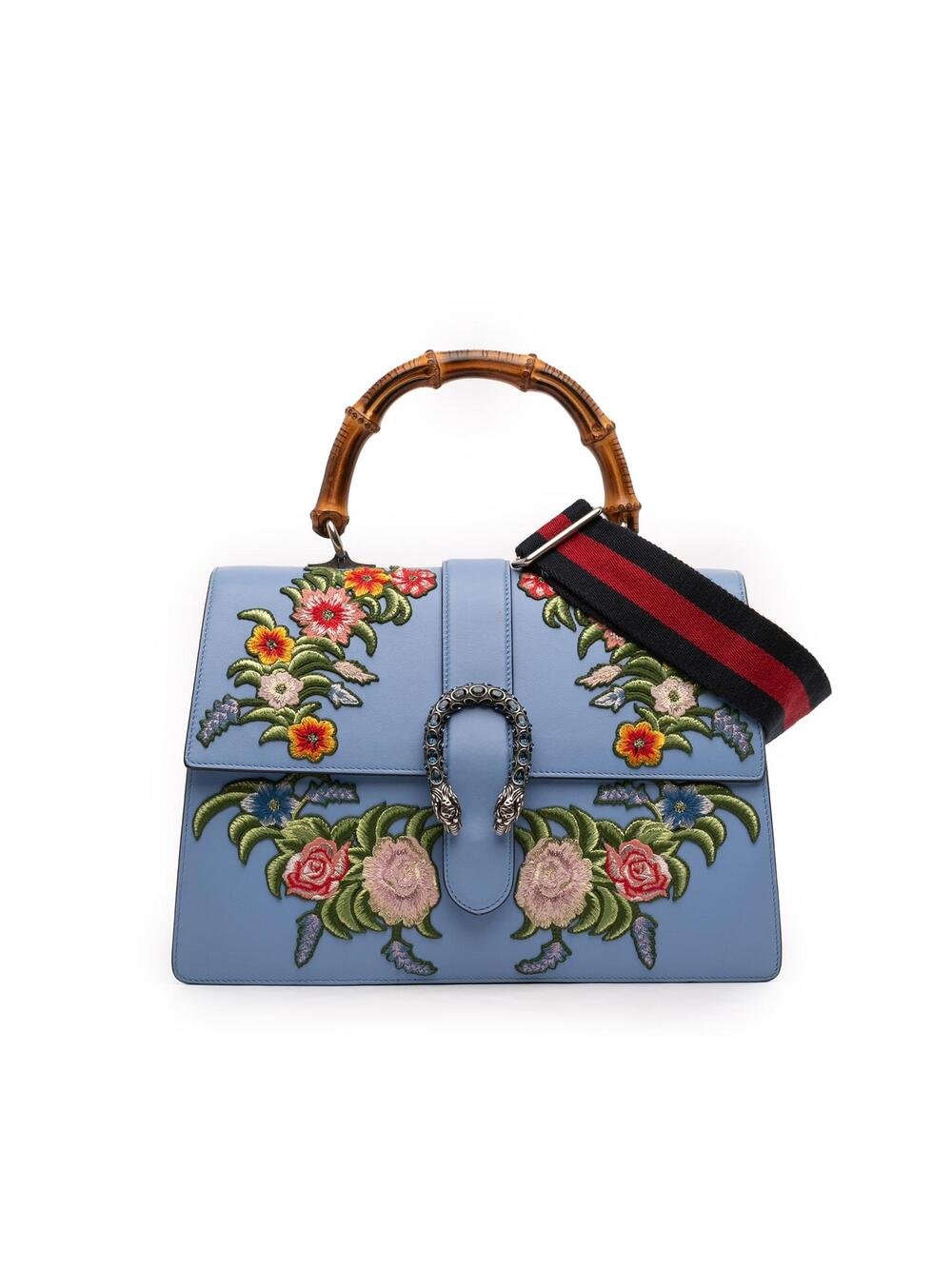 Gucci Large Calfskin Floral Embroidered #318094G12B